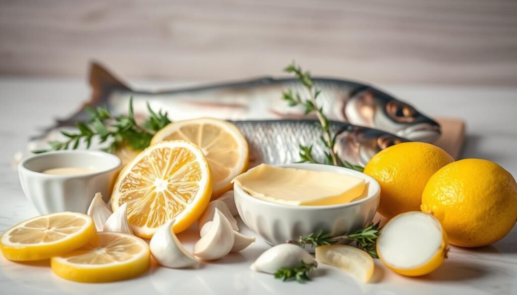 Lemon Garlic Butter Fish ingredients