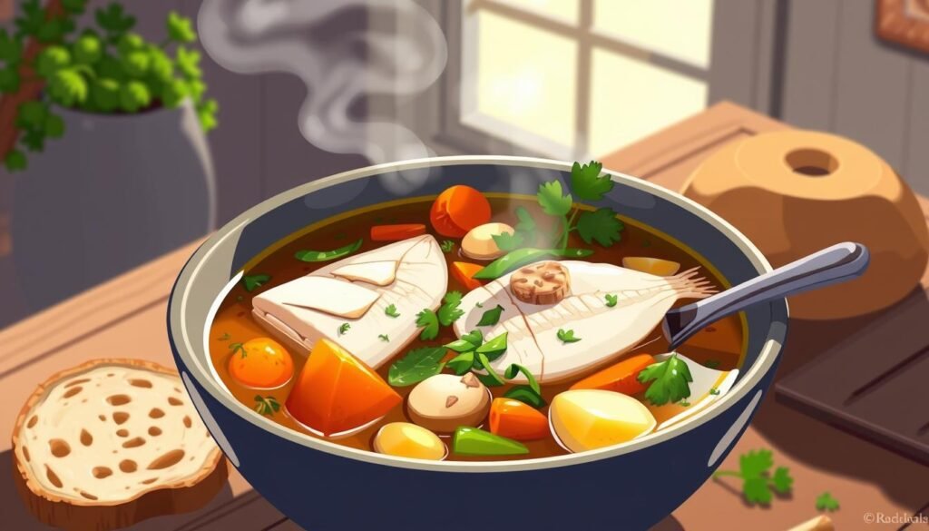 healthy fish barramundi soup